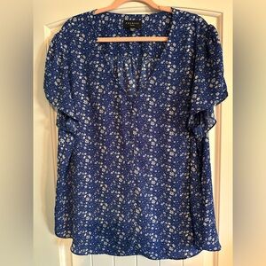 Premise Blue Floral Blouse
